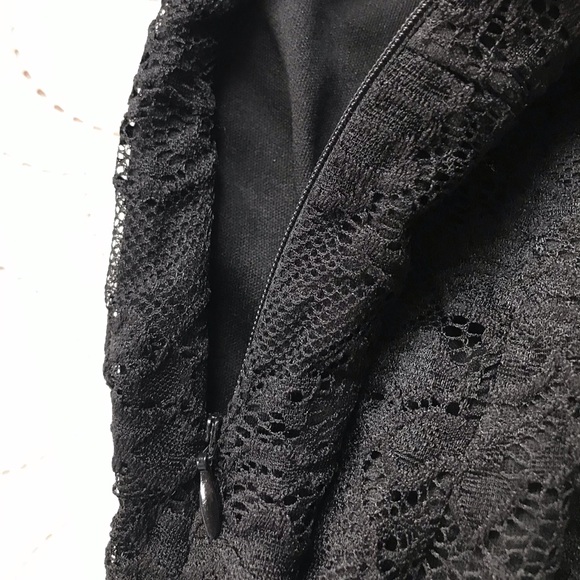 Black Halter Top Lace Dress - Picture 5 of 5